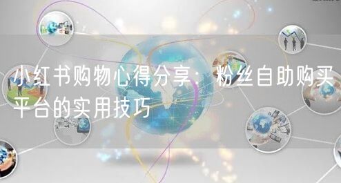 小红书购物心得分享：粉丝自助购买平台的实用技巧