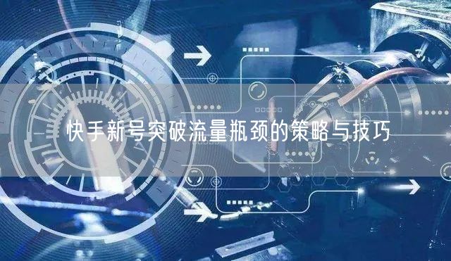 快手新号突破流量瓶颈的策略与技巧