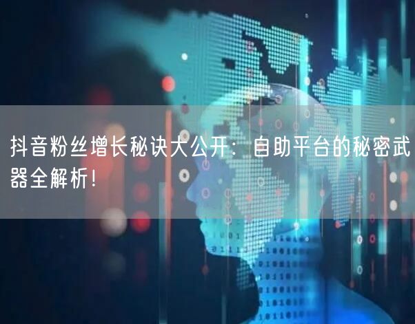 抖音粉丝增长秘诀大公开：自助平台的秘密武器全解析！