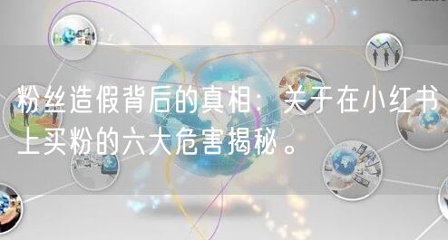 粉丝造假背后的真相：关于在小红书上买粉的六大危害揭秘。